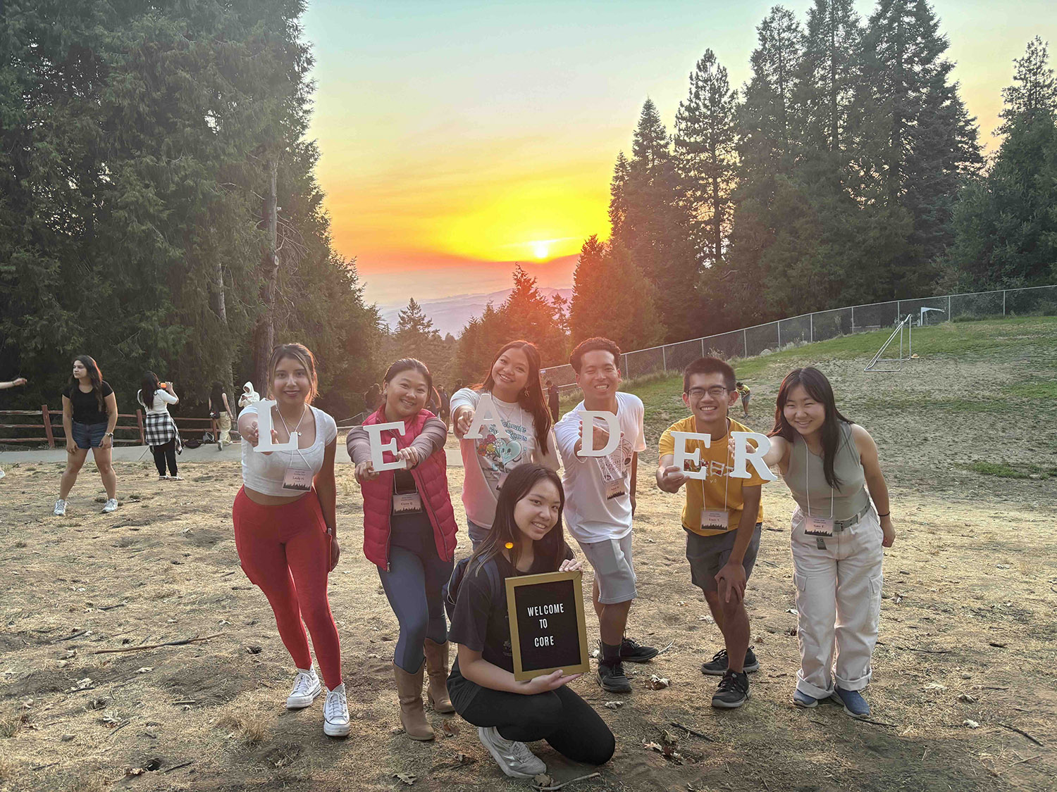 small group of students